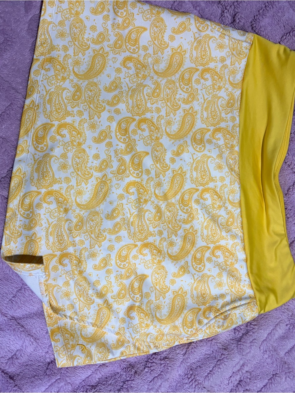 Head Yellow Paisley Mini Skirt